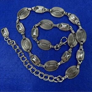 Silver Tone Concho Belt one size